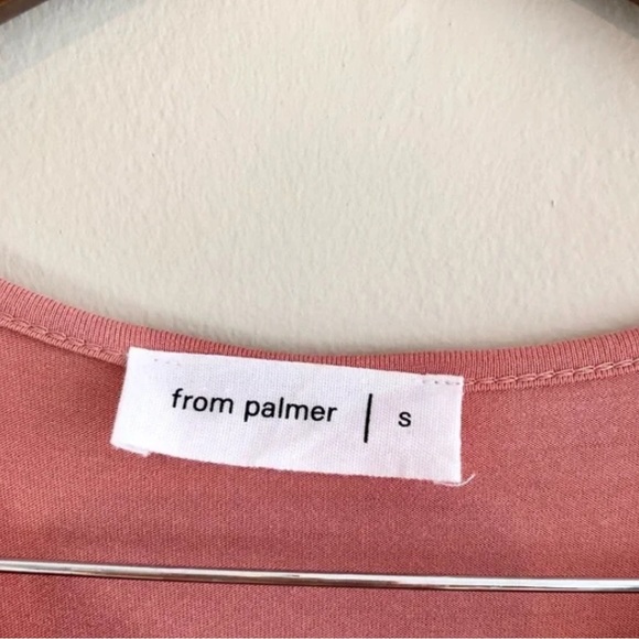 From Palmer Preppy Soft Stretchy Flowy Empire Waist Short Sleeve Midi Dress Pink - Picture 4 of 9